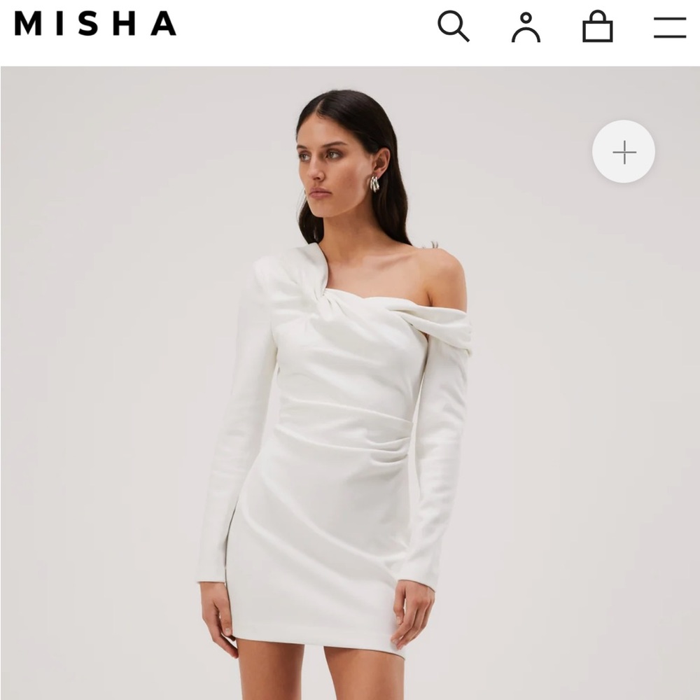 Worn Once! Stunning MISHA Dress. Pryanka Bonded Crepe Mini Dress